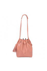 Women PU Bucket Shoulder Bag / Tote Pink / Blue / Black / Camel