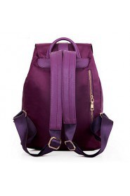 Women Nylon Bucket Backpack / School Bag / Travel Bag Purple / Red / Black