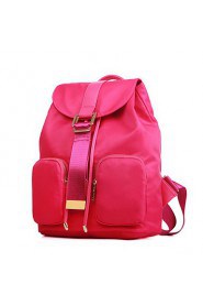 Women Nylon Bucket Backpack / School Bag / Travel Bag Purple / Red / Black