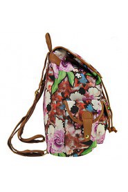 Women Outdoor / Shopping Canvas Toggle Backpack