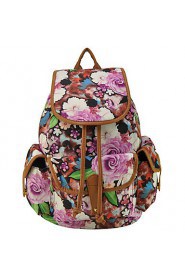 Women Outdoor / Shopping Canvas Toggle Backpack