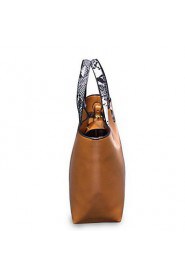 Women Cowhide Barrel Tote Yellow / Brown / Red / Black