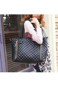 Women PU Barrel Shoulder Bag / Tote Black