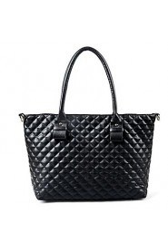 Women PU Barrel Shoulder Bag / Tote Black