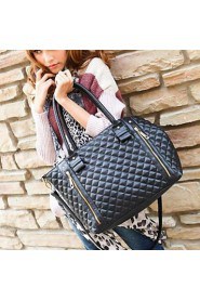 Women PU Barrel Shoulder Bag / Tote Black