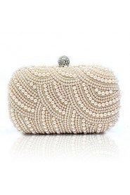 Attractive Metal With Rhinestone Pearl Clutches/Evening Handbags(More Colors)