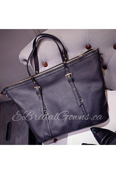 Women PU Baguette Tote Green / Gray / Black