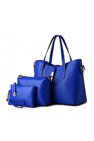 Women's Fashion Casual Vintage Solid PU Leather Messenger Shoulder Bag/Totes