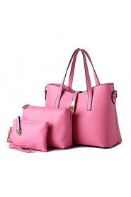 Women's Fashion Casual Vintage Solid PU Leather Messenger Shoulder Bag/Totes