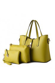 Women's Fashion Casual Vintage Solid PU Leather Messenger Shoulder Bag/Totes