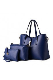 Women's Fashion Casual Vintage Solid PU Leather Messenger Shoulder Bag/Totes