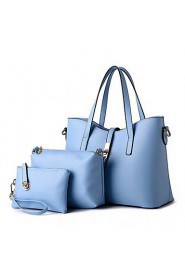 Women's Fashion Casual Vintage Solid PU Leather Messenger Shoulder Bag/Totes