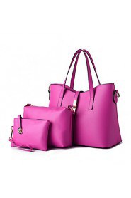 Women's Fashion Casual Vintage Solid PU Leather Messenger Shoulder Bag/Totes