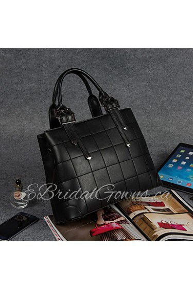 Women's Fashion Casual PU Leather Messenger Shoulder Bag/Tote