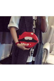 Women PU Baguette Shoulder Bag Red