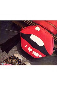 Women PU Baguette Shoulder Bag Red