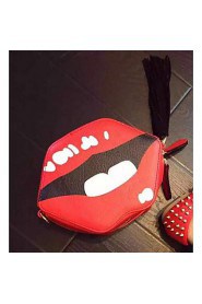 Women PU Baguette Shoulder Bag Red