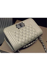 Women Casual PU Shoulder Bag White / Gold / Silver / Black