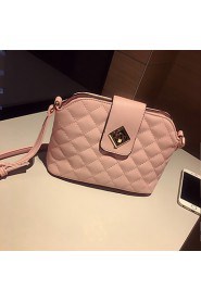 Women Casual PU Shoulder Bag Beige / Pink / Red / Black