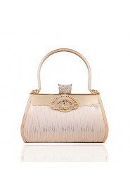 Women PVC / Metal Minaudiere Clutch / Evening Bag Gold