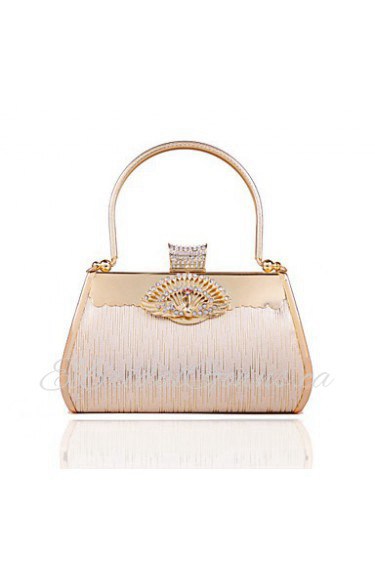 Women PVC / Metal Minaudiere Clutch / Evening Bag Gold