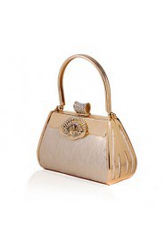 Women PVC / Metal Minaudiere Clutch / Evening Bag Gold