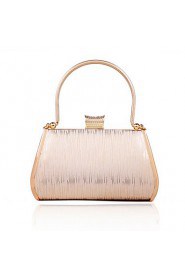 Women PVC / Metal Minaudiere Clutch / Evening Bag Gold