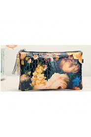 Women's Flowers Patent Leather Handbag Clutch bags Shoulder bags Wrist bag Handbag