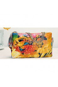 Women's Flowers Patent Leather Handbag Clutch bags Shoulder bags Wrist bag Handbag