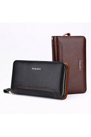 Men Cowhide Baguette Clutch / Wallet Brown / Black