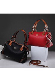 Women PU Weekend Bag Shoulder Bag / Tote / Satchel Red / Black