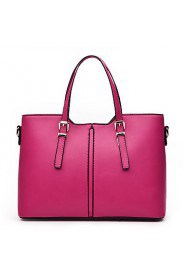 Women PU Doctor Shoulder Bag / Tote / Satchel White / Pink / Blue / Red / Black / Burgundy