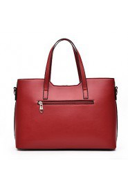 Women PU Doctor Shoulder Bag / Tote / Satchel White / Pink / Blue / Red / Black / Burgundy