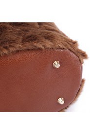 Women Cowhide Hobo Tote Brown / Black / Coffee