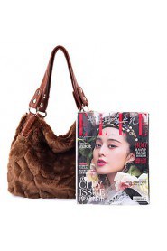 Women Cowhide Hobo Tote Brown / Black / Coffee