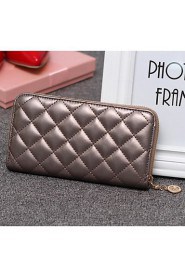 Women PU Bi fold Checkbook Wallet Multi color