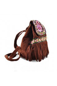 Women Nonwoven Weekend Bag Backpack Brown