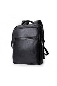 Men PU Bucket Backpack Black