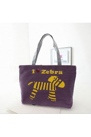 Fashion Women Canvas Print Shopper Shoulder Bag / Tote /Mummy Bag