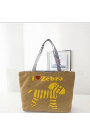 Fashion Women Canvas Print Shopper Shoulder Bag / Tote /Mummy Bag