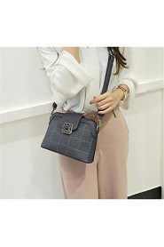 Women Casual PU Shoulder Bag Gray / Black