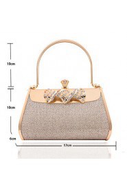 Women PU / Metal Minaudiere Shoulder Bag / Tote / Evening Bag / Wristlet Multi color