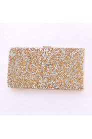 Women Metal Minaudiere Clutch / Evening Bag / Wallet / Mobile Phone Bag Gold / Silver / Black