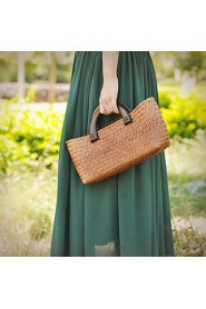 Women Other Leather Type Shopper Tote Brown