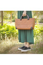 Women Other Leather Type Shopper Tote Brown