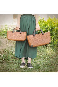 Women Other Leather Type Shopper Tote Brown