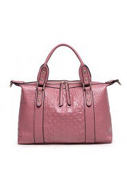 Women PU Weekend Bag Shoulder Bag / Tote / Satchel Pink / Blue / Red / Black