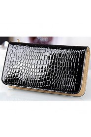 Women's Fashion Wallet Crystal Peacock Patterns Wallet Zipper Wristlets