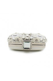 Women's Handmade Pearl Inlaid Diamonds Party/Evening Bag