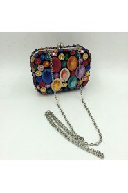 Women's Manual Mosaic Diamonds Party/Evening Bag